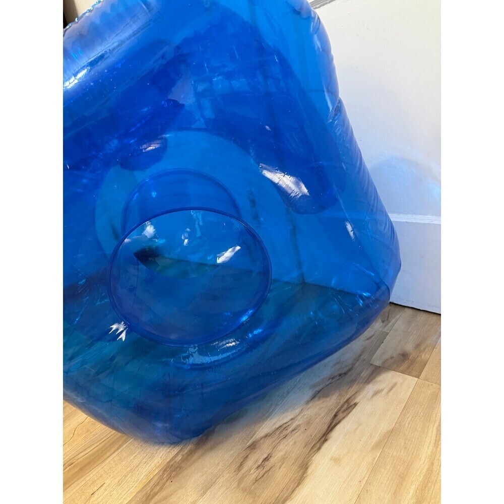 Kids blue blow up Teddy Bear chair - Picture 10 of 10